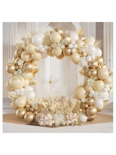 112-teiliges Ballongirlanden-Set in Sandweiß und Gold für Hochzeitsdekorationen