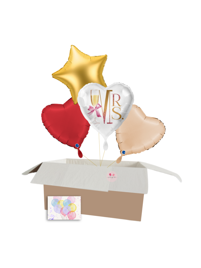 Für meine Lieblings-Frau Ballon-Set – Romantische Herz- und Stern-Heliumballons für Geburtstags- und Valentinstagsgeschenke