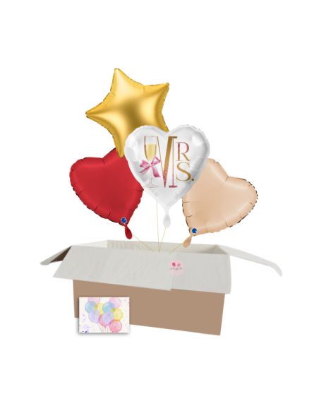 Für meine Lieblings-Frau Ballon-Set – Romantische Herz- und Stern-Heliumballons für Geburtstags- und Valentinstagsgeschenke