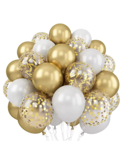 30x Luftballons in Marineblau & Gold – Für Partys & Feiern