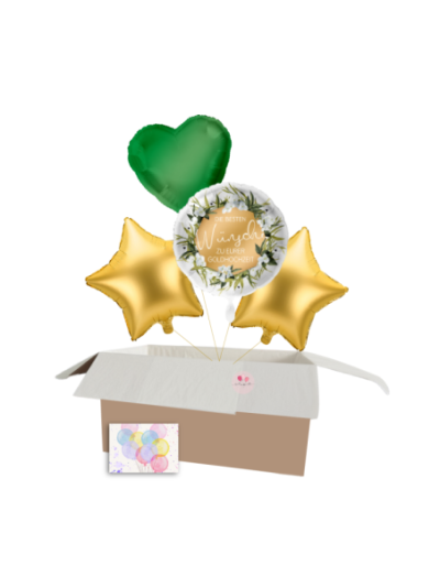 Hochzeitsballon-Geschenk mit „Happy Wedding“