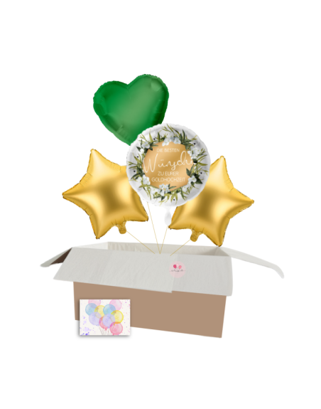 Hochzeitsballon-Geschenk mit „Happy Wedding“