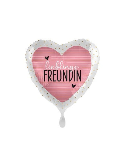 Lieblings Freundin Ballon-Set – Romantische Herz-Heliumballons für Geburtstags- und Geschenkideen für die Freundin