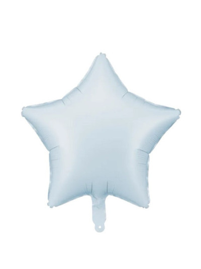 Satin Hellblau Stern-Ballon – Premium Dekoballon