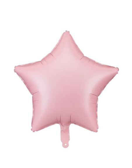 Satin Rosa Sternballon – Elegante Dekoration für jeden Anlass