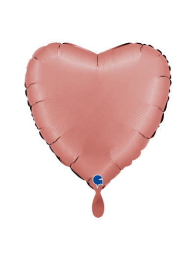 Satin Rose Gold Herz-Ballon – Premium Dekoballon