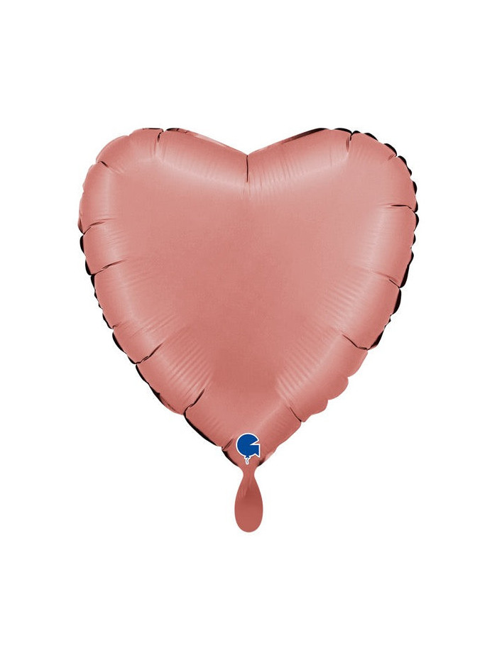 Satin Rose Gold Herz-Ballon – Premium Dekoballon
