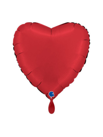 Satin Rubin Rot Herz-Ballon – Premium Dekoballon