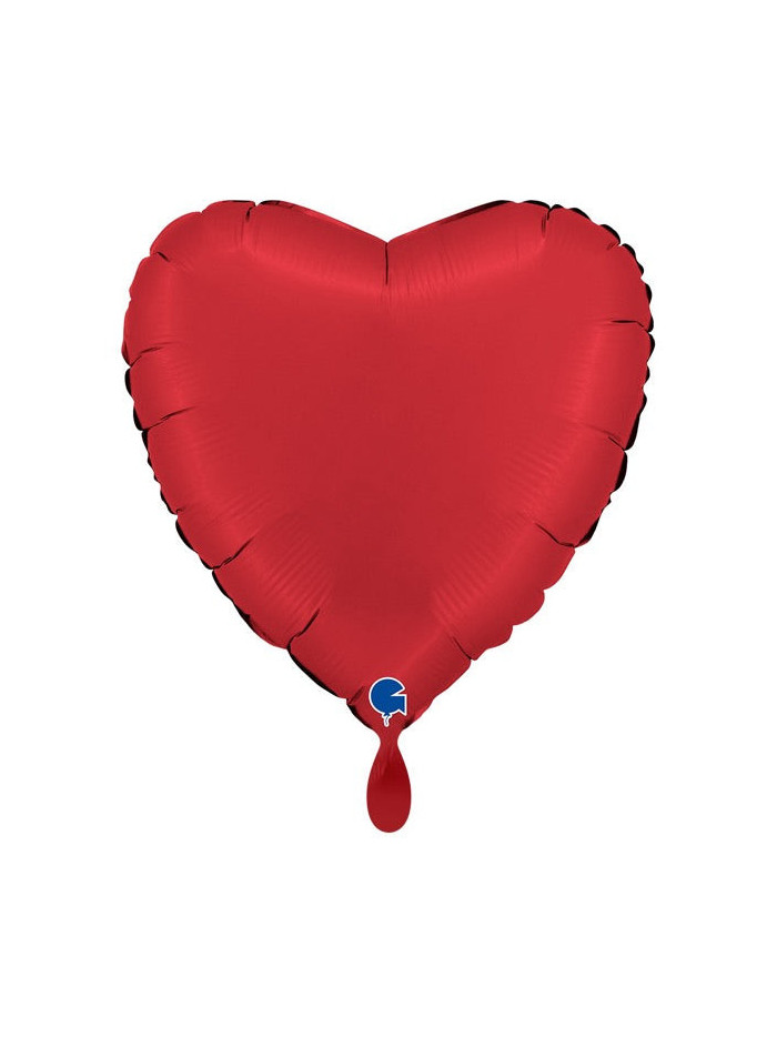 Satin Rubin Rot Herz-Ballon – Premium Dekoballon