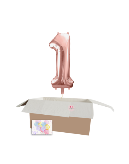 XXL Heliumballon-Geschenk – 1 Wunschzahl in Geschenkbox!