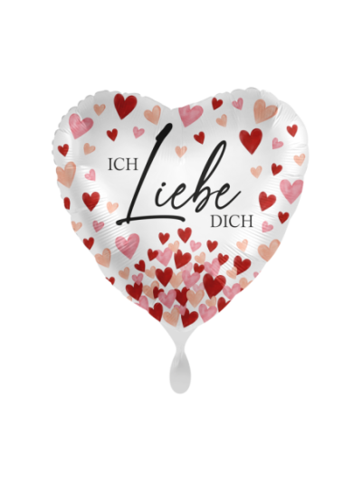 „Ich liebe dich“ Ballon-Set – Rose Gold und rote Herzballons für romantische Überraschungen